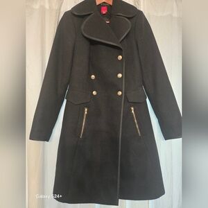 G.I.L.I. Black Pea Coat with Gold Buttons